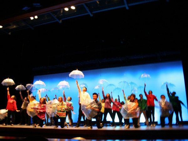 Dancers take on the rain and thunder in an upbeat dance number in this year’s CVHS Pops Concert, “Heart of the Storm.”