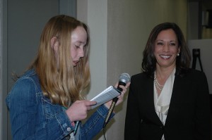 Callie Ross-Smith interviews Attorney General Kamala Harris. 