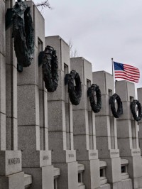 Students visited the World War II Memorial.