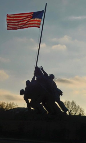 The Marine Corps War Memorial makes a dramatic sight. Photo by Jes Smith.