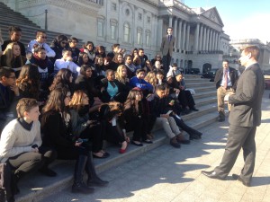 Congressman Eric Swalwell also met the students. 