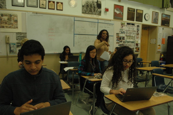 Students diligently work during the SBAC. Photo by Laniah Lewis.