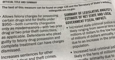 Prop. 36  would increase drug, theft penalties